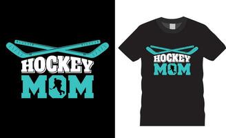 Eishockey Mama komisch Sport Eis Eishockey Typografie t Hemd Design Vektor Illustration