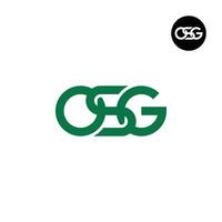 brev osg monogram logotyp design vektor