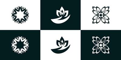 blomma logotyp design samling med kreativ och modern begrepp premie vektor