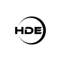 hde logotyp design, inspiration för en unik identitet. modern elegans och kreativ design. vattenmärke din Framgång med de slående detta logotyp. vektor