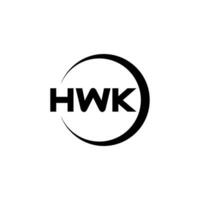 HWK Logo Design, Inspiration zum ein einzigartig Identität. modern Eleganz und kreativ Design. Wasserzeichen Ihre Erfolg mit das auffällig diese Logo. vektor