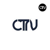 Brief ctn Monogramm Logo Design vektor