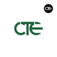 Brief cte Monogramm Logo Design vektor