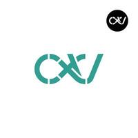 brev cxv monogram logotyp design vektor