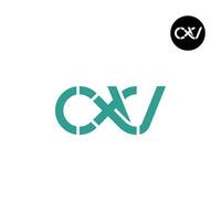 Brief cxv Monogramm Logo Design vektor