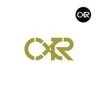 brev cxr monogram logotyp design vektor