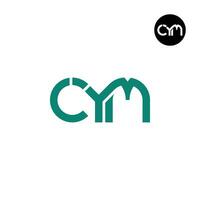 Brief Cym Monogramm Logo Design vektor