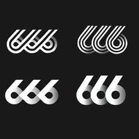 666 Logo Symbol Design vektor