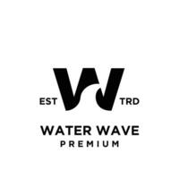 w Brief Wasser Initiale Logo Design Vorlage vektor