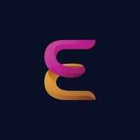 kreativ första logotyp e med färgrik design mall vektor