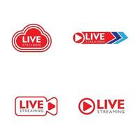 Design des Livestream-Logos. Vektor-Illustration vektor