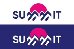 minimal und Fachmann Brief Gipfel Vektor Logo Design