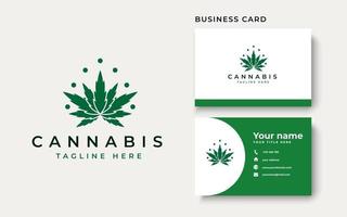 Cannabisblatt-Logo-Vorlage. Vektor-Illustration vektor