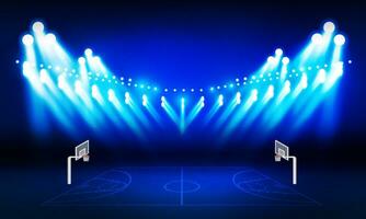 basketboll ljus stadion arena lampor vektor design.