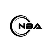 nBA logotyp design, inspiration för en unik identitet. modern elegans och kreativ design. vattenmärke din Framgång med de slående detta logotyp. vektor
