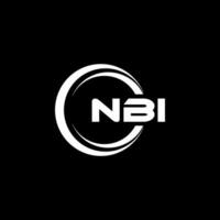 nbi Logo Design, Inspiration zum ein einzigartig Identität. modern Eleganz und kreativ Design. Wasserzeichen Ihre Erfolg mit das auffällig diese Logo. vektor