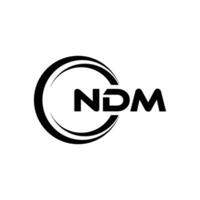 ndm logotyp design, inspiration för en unik identitet. modern elegans och kreativ design. vattenmärke din Framgång med de slående detta logotyp. vektor