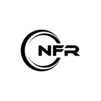 nfr Logo Design, Inspiration zum ein einzigartig Identität. modern Eleganz und kreativ Design. Wasserzeichen Ihre Erfolg mit das auffällig diese Logo. vektor