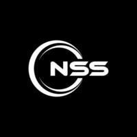 nss logotyp design, inspiration för en unik identitet. modern elegans och kreativ design. vattenmärke din Framgång med de slående detta logotyp. vektor