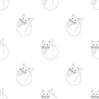 nahtlos Katze Muster. komisch Katze Hintergrund vektor