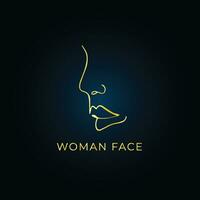 Frau Gesicht Logo Vektor