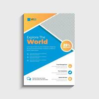 modern Tour und Reise Agentur Flyer Vorlage Design vektor