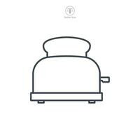 Toaster Symbol Symbol Vektor Illustration isoliert auf Weiß Hintergrund