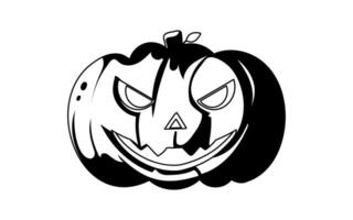 detta är de symbol eller bild den där står för halloween. en verkligen stor pumpa med en läskigt ansikte.linjär stil. vektor