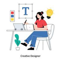 kreativ designer platt stil design vektor illustration. stock illustration