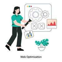 webb optimering platt stil design vektor illustration. stock illustration