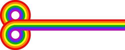 lgbt horizontal Regenbogen Logo 8 Unendlichkeit mehrfarbig Streifen Vorlage Unternehmen vektor