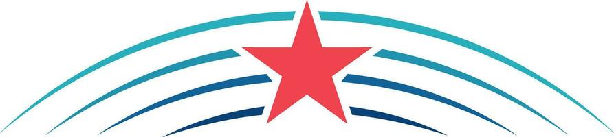 Sterne Meteor Logo, Star Logo Vorlage Symbol Zeichen Blau Strahlen vektor