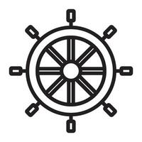 Schiff Rad Symbol Vektor