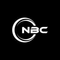 nbc logotyp design, inspiration för en unik identitet. modern elegans och kreativ design. vattenmärke din Framgång med de slående detta logotyp. vektor