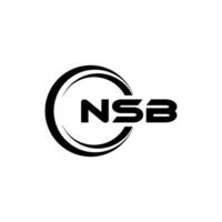 nsb logotyp design, inspiration för en unik identitet. modern elegans och kreativ design. vattenmärke din Framgång med de slående detta logotyp. vektor