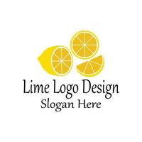frische Zitrone-Limette-Logo-Vektor-Vorlage-Symbol vektor
