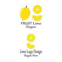 färsk citron lime logo vektor mall ikon