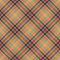 tartan schottland nahtloser karierter mustervektor. Retro-Hintergrundstoff. Vintage Check Farbe quadratische geometrische Textur. vektor