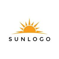 einfach Sonne Logo Design Vorlage vektor