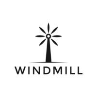 einfach Windmühle Logo Design Vorlage vektor