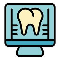 dental övervaka ikon vektor platt