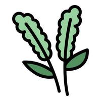 Montenegro Pflanze Symbol Vektor eben