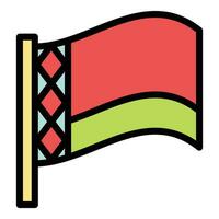 Weißrussland Flagge Symbol Vektor eben