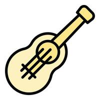 sträng ukulele ikon vektor platt