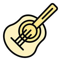 hawaiisch Ukulele Symbol Vektor eben