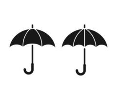paraply platt vektor ikon isolerat på vit bakgrund. paraply symbol