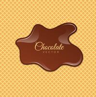 Flytande choklad eller brunfärg. Vektor illustration.