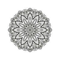 dekorativ mandala och mönster för mehndi, bröllop, tatuering, islam, indian, arabiska. översikt mandalas färg bok sida. vektor