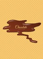 Flytande choklad eller brunfärg. Vektor illustration.