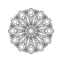 dekorativ Mandala und Muster zum mehndi, Hochzeit, Tätowierung, Islam, indisch, Arabisch. Gliederung Mandalas Färbung Buch Buchseite. vektor